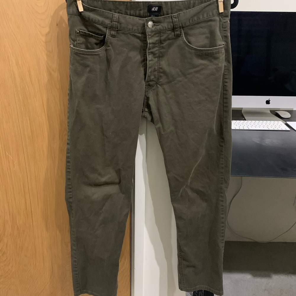 Army green jeans